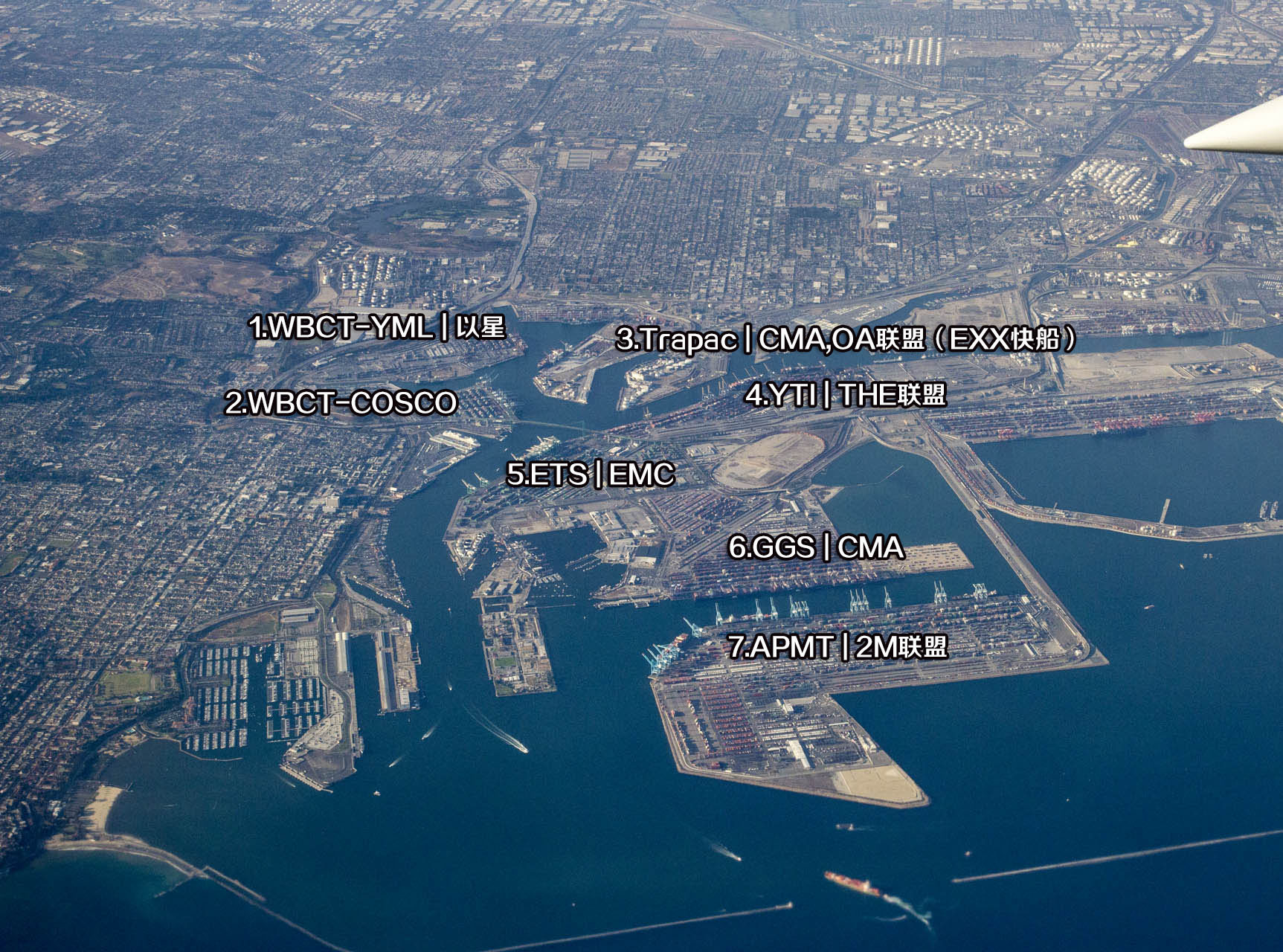 洛杉矶港口地图